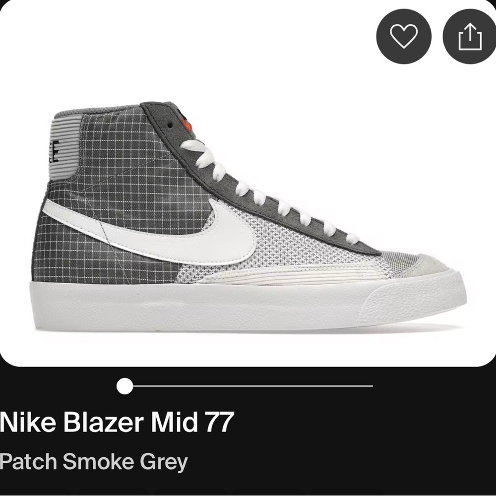 Nike Blazer Mid 77 in Gray and White